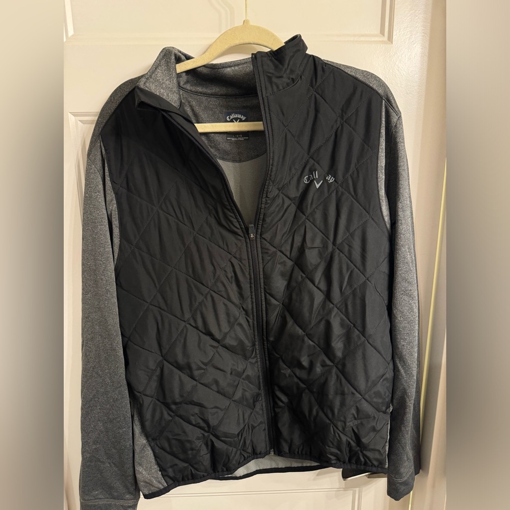 Callaway Men's Quilted Black and Gray Performance Jacket
